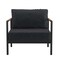 Flash Furniture Black Teak Accented Patio Chair with Cushions GM-201027-1S-CH-GG - alternate 7